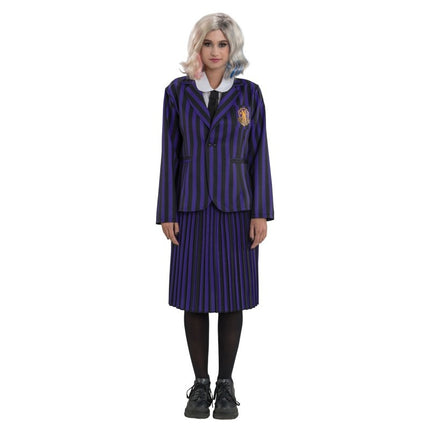 Kostuum Wednesday School Uniform Zwart/Paars