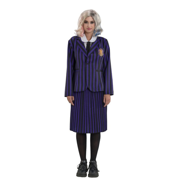 Kostuum Wednesday School Uniform Zwart/Paars