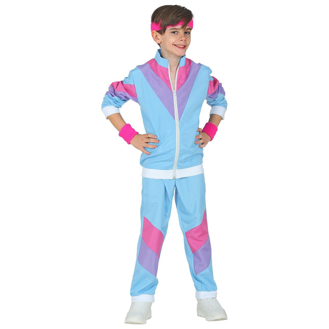 Neon 80S Trainingspak Fout Zwart Kind