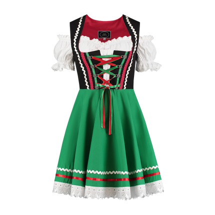 Oktoberfest Dirndl Jurk Oktoberfest Zwart Groen Dames 2 Delig