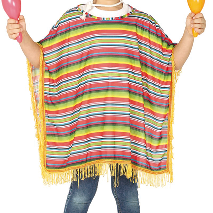 Mexicaanse Poncho Kind 7/9 jaar