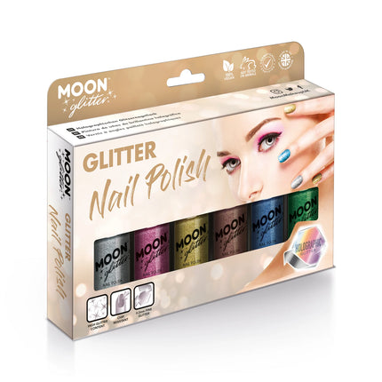 Moon Glitter Holographic Nail Polish Silver 14ml