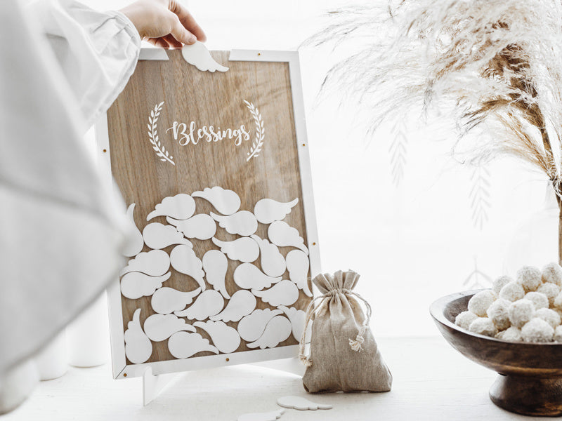 Houten Gastenboek Blessings 39,5cm