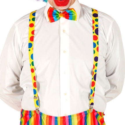 Clown Bretels Stippen 92cm