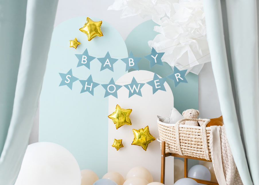 Blauwe Slinger Baby Shower Sterren 3m