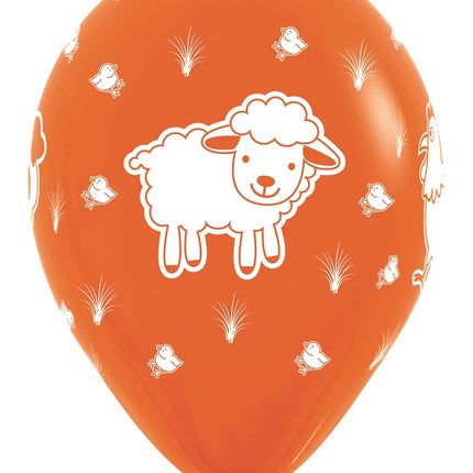 Ballonnen Farm Animals Mix 30cm 25st