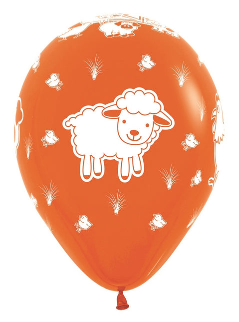 Ballonnen Farm Animals Mix 30cm 25st