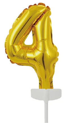 Gouden Taarttopper 6 Jaar Folieballon 12,5cm