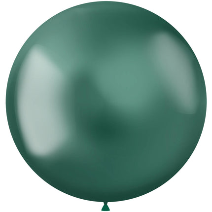 Groene Ballonnen Chroom 48cm 5st