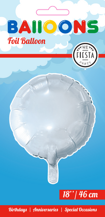 Helium Ballon Rond Wit 46cm leeg