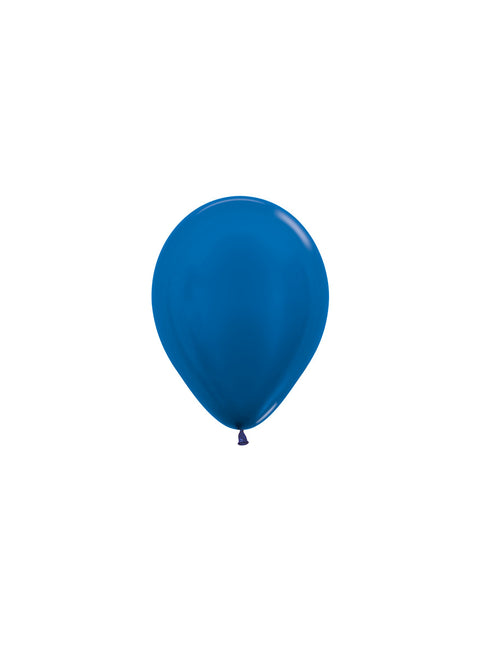 Ballonnen Metallic Blue 12cm 50st