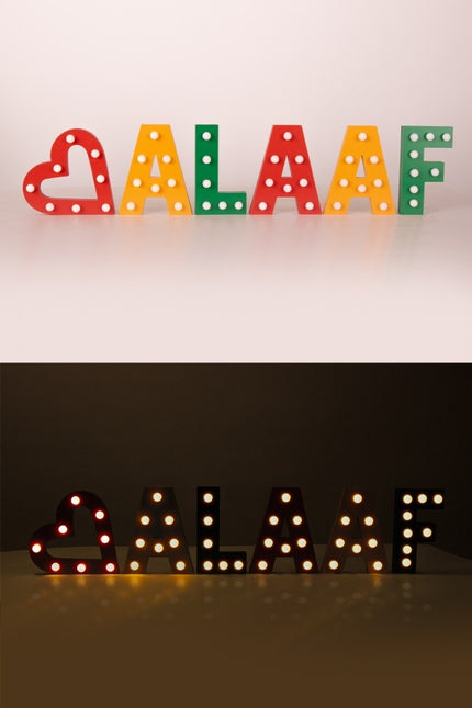 Set Letters Alaaf Met Licht 16.6Cm