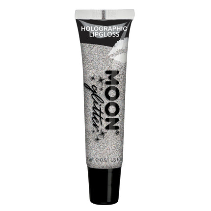 Moon Glitter Holographic Glitter Lipgloss Silver 15ml