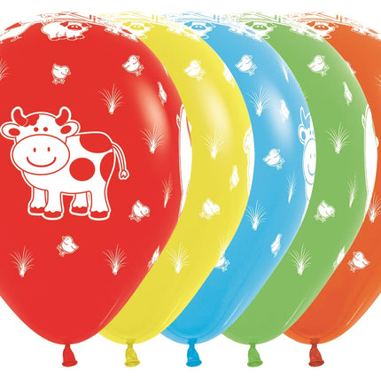 Ballonnen Farm Animals Mix 30cm 25st