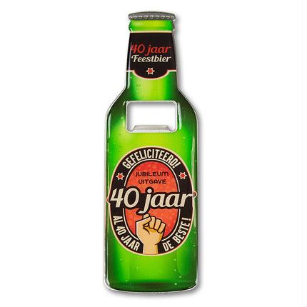 Bieropener 40 Jaar 18,5cm