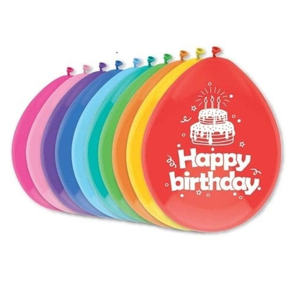 Happy Birthday Cake Ballonnen 30cm 10st