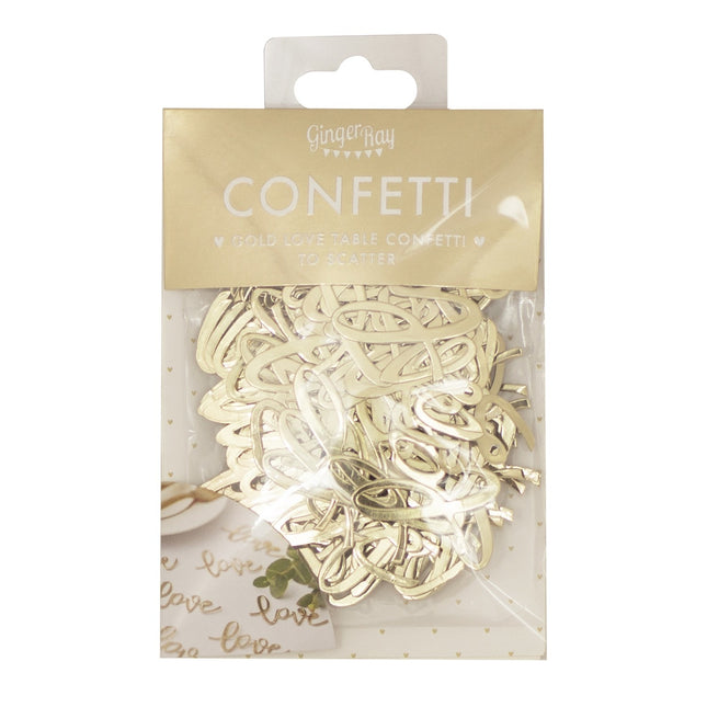 Gouden Confetti Love 6,5cm