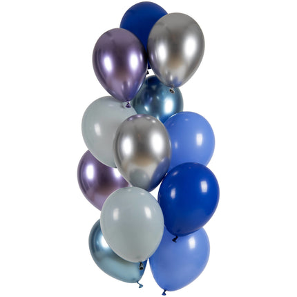 Blauwe Ballonnen Set 33cm 12st