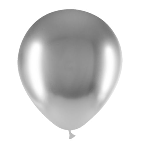 Zilveren Ballonnen Chroom 30cm 10st