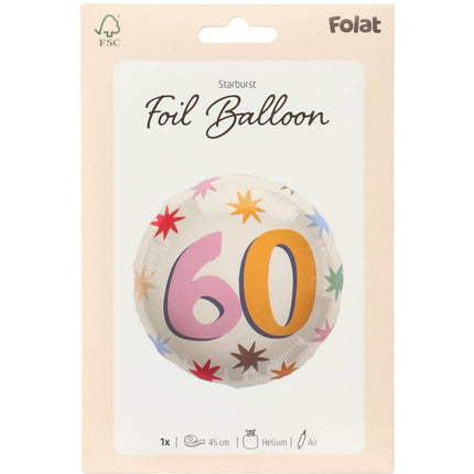 60 Jaar Helium Ballon Leeg 45cm