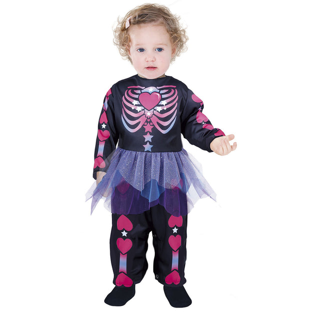 Halloween Kostuum Baby Skelet Roze