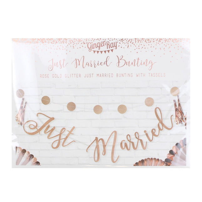 Rose Gouden Slinger Just Married 1,5m