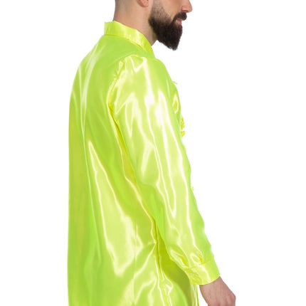 Disco Blouse Ruches Lime Groen