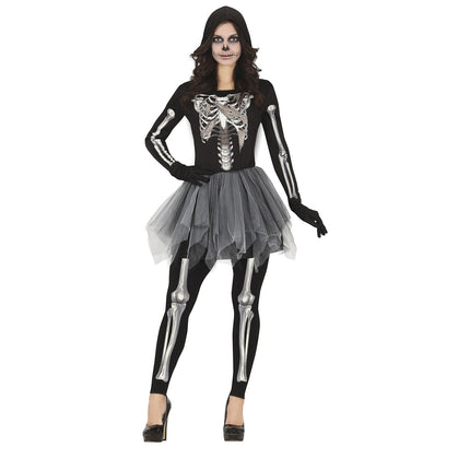 Skelet Halloween Kostuum Dames Tutu