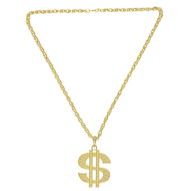 Gouden Ketting Dollar Strass