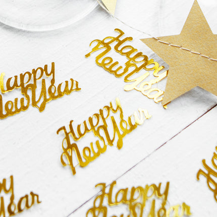 Confetti Happy New Year Goud 4cm