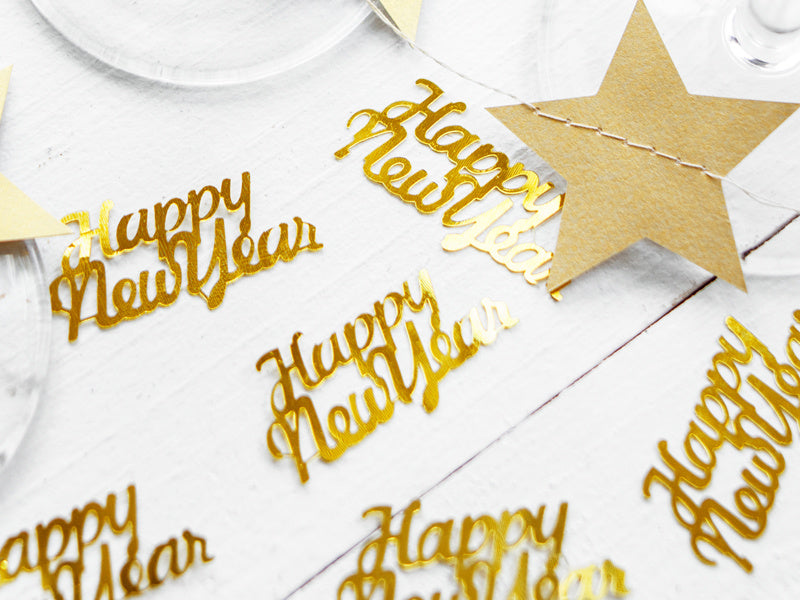 Confetti Happy New Year Goud 4cm