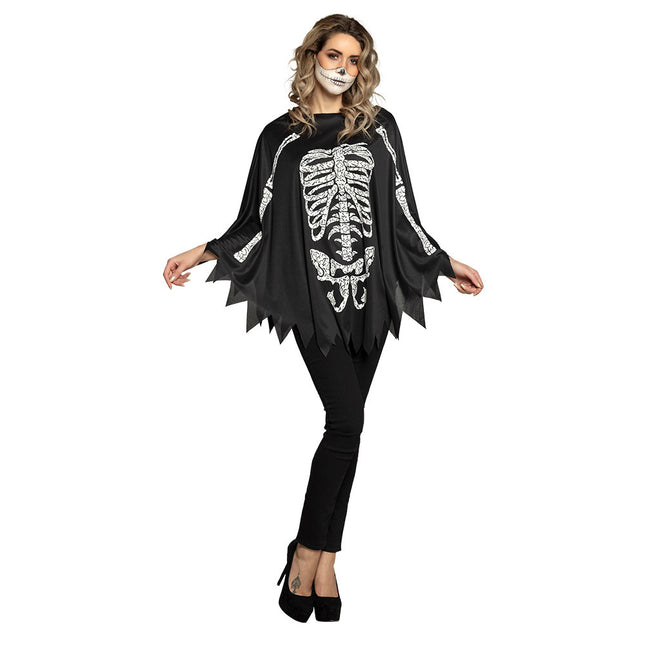 Halloween Skelet Poncho