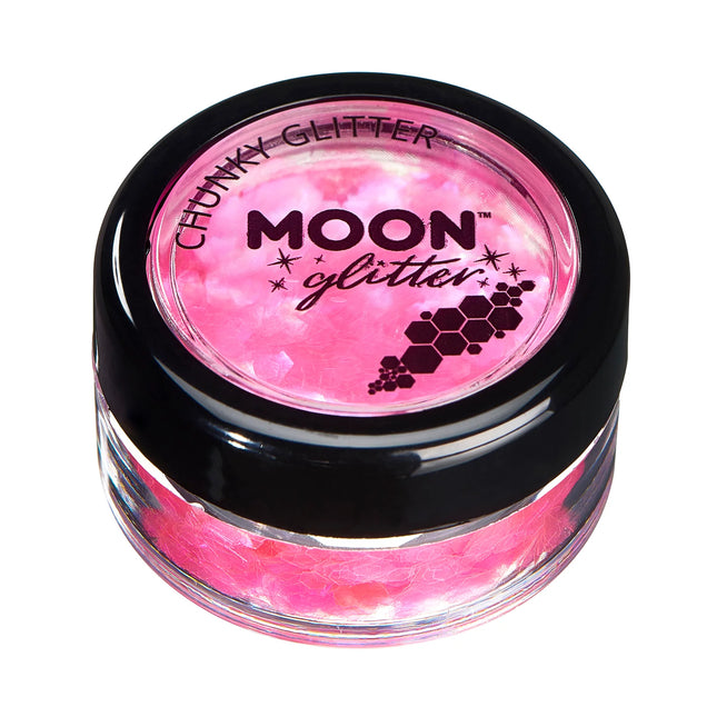 Moon Glitter Iridescent Chunky Glitter Pink 3g