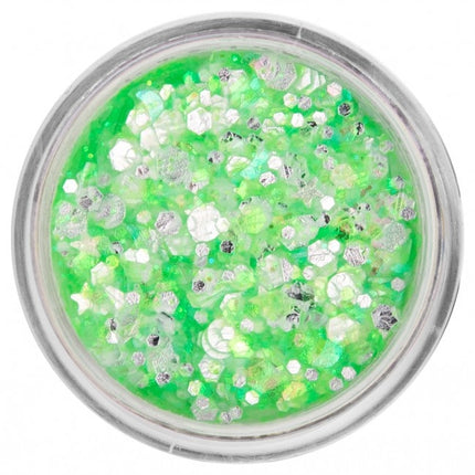 PXP Pressed Chunky Glitter Creme Neon Emerald Candy 10ml