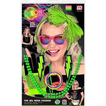 Neon 80S Accessoireset Groen 5 delig