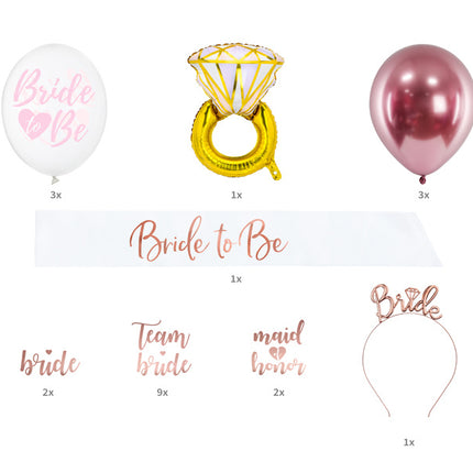 Versiering Pakket Bride To Be 23 delig