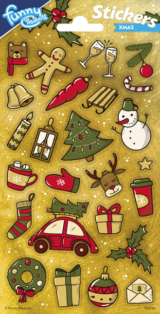 Stickers Kerst Glitter