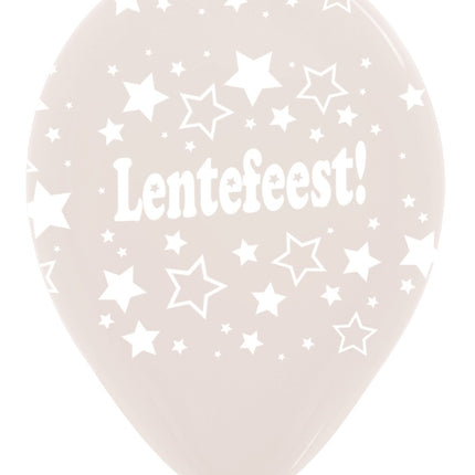 Ballonnen Lentefeest Stars Crystal Clear 30cm 25st