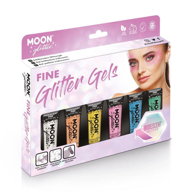 Moon Glitter Iridescent Fine Glitter Gel Purple 12ml