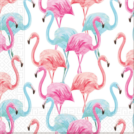 Servetten Flamingo 33cm 20st