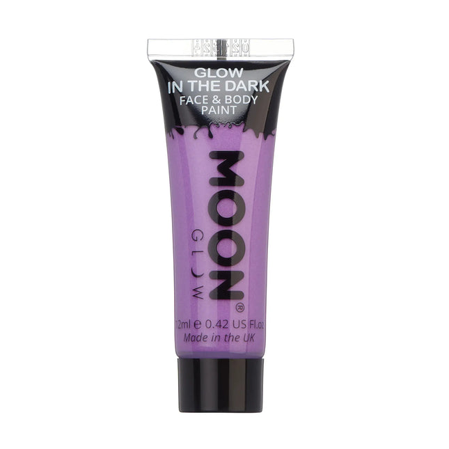 Moon Glow Glow in the Dark Face Paint Purple 12ml