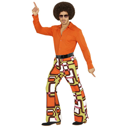 Disco 70S Broek Groen Oranje Heren