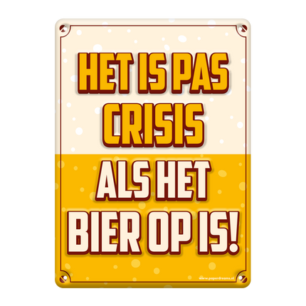 Metalen Bord Crisis