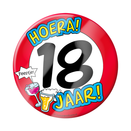 Bierviltjes 18 Jaar 12,5cm 6st