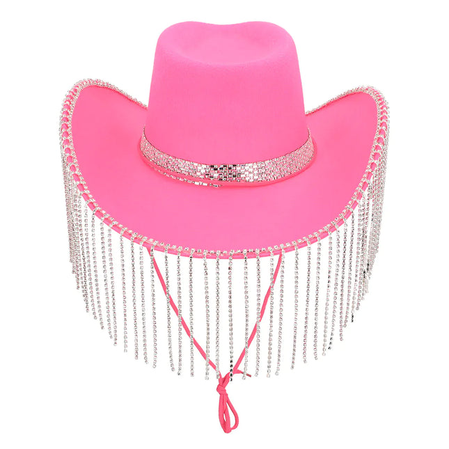 Cowgirl Hoed Roze Glitters