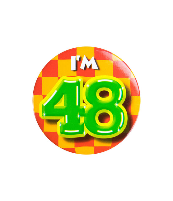 I'm 48 Button 48 Jaar 5,5cm