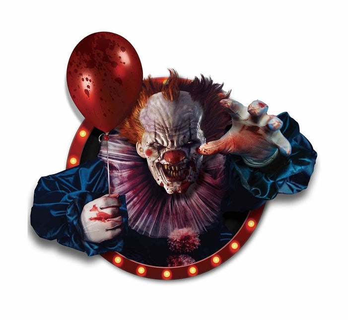 Halloween Wanddecoratie Clown 80cm