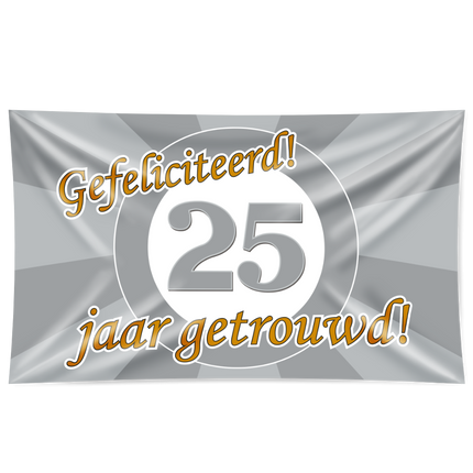 Gevelvlag 25 Jaar Getrouwd 1,5m