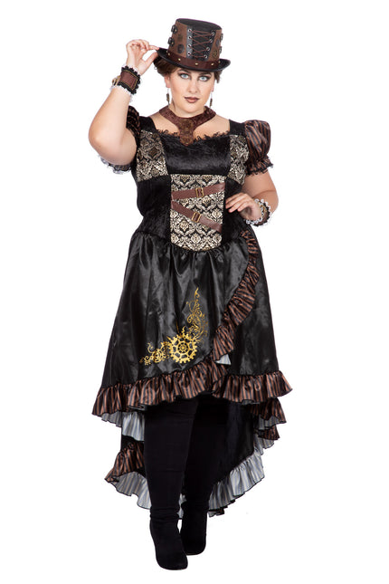 Steampunk Jurk Zwart Dames