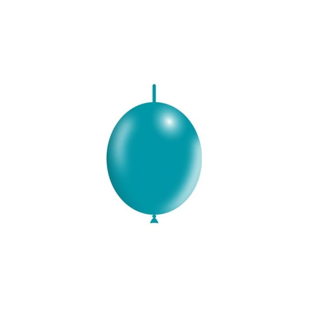 Turquoise Knoopballonnen 15cm 100st